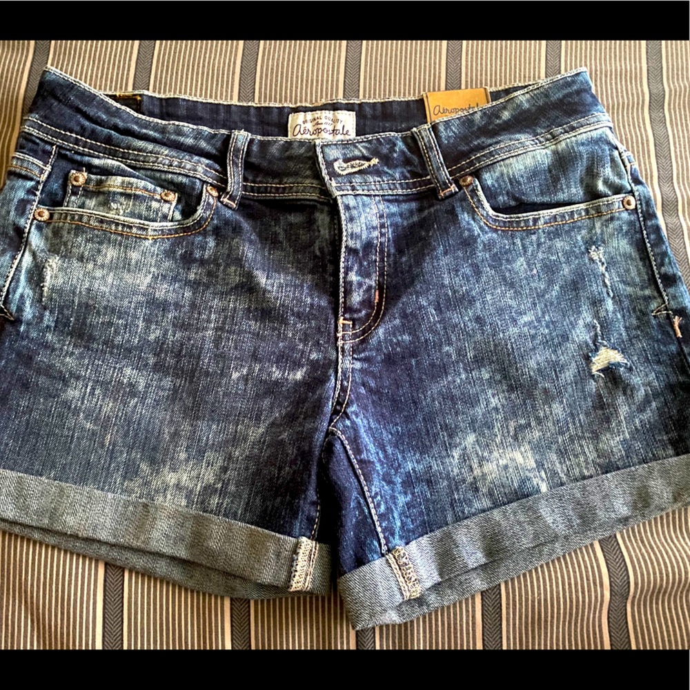 Jeans shorts.